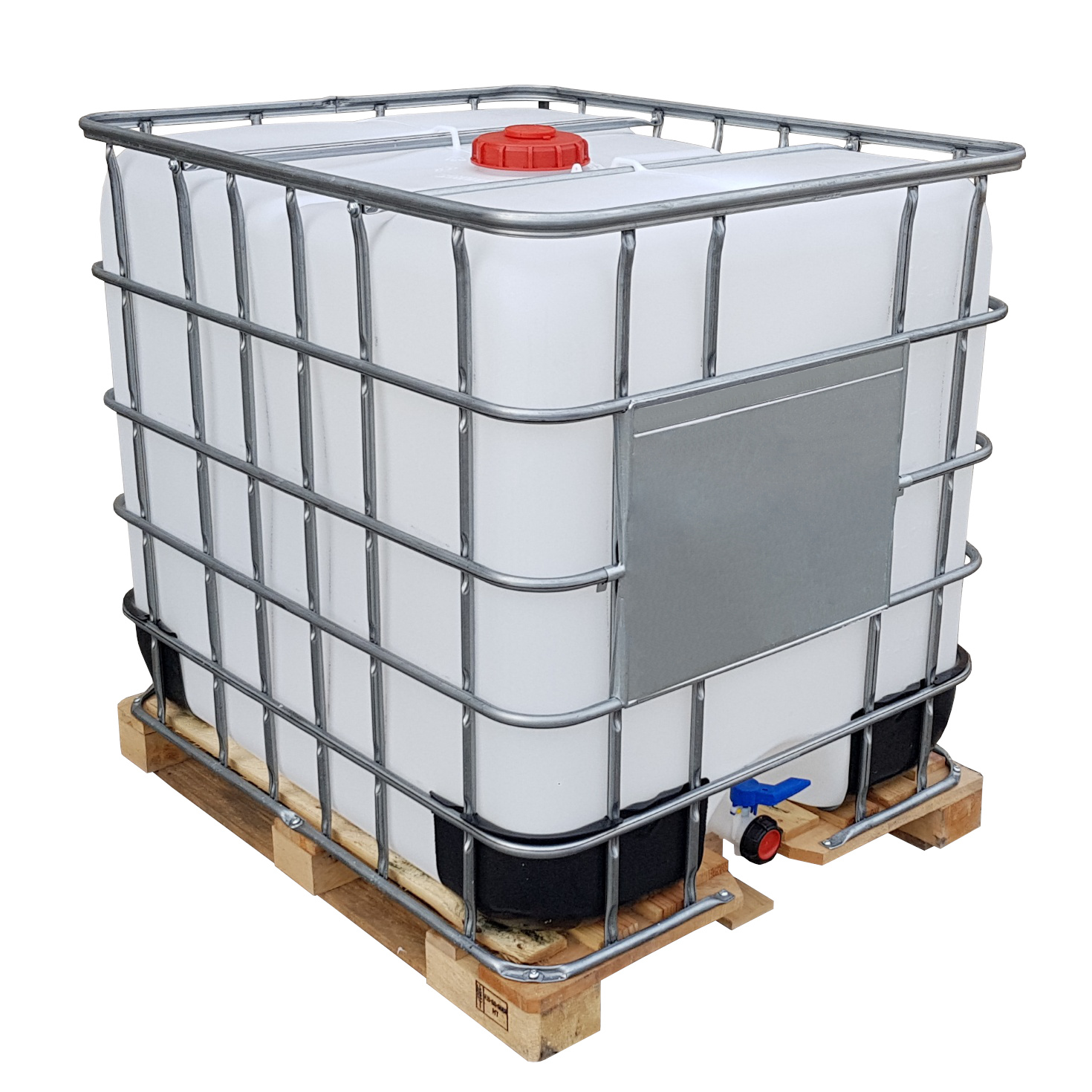 1000 l IBC Container Wassertank Gespült auf Holzpalette